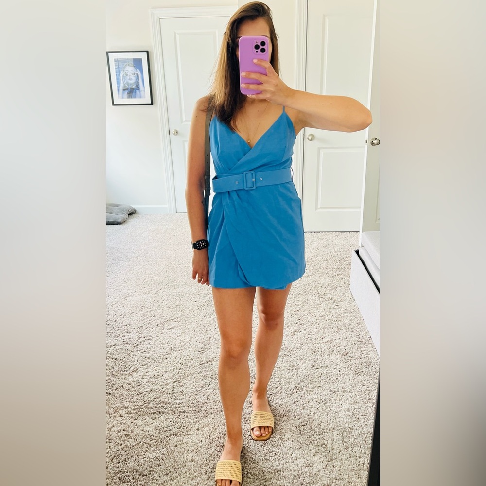 💙 Zara Blue Mini Dress M – Chic & Versatile 💙✨